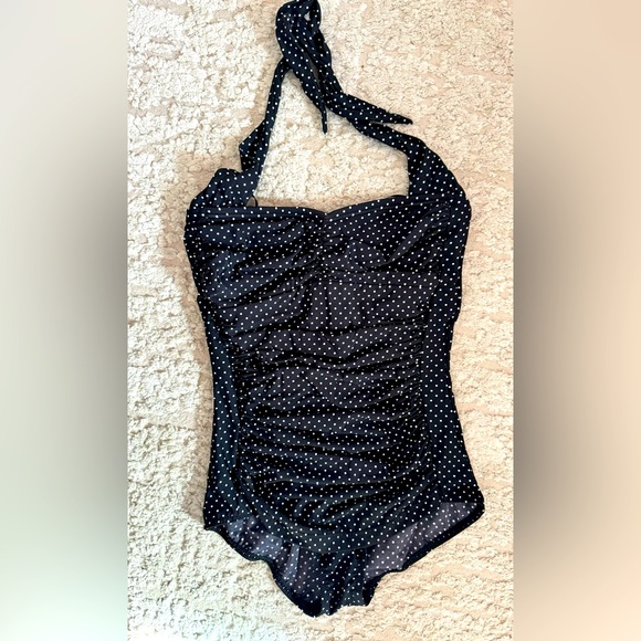 Magicsuit Women’s one piece swimsuit polka dot size 10 black white - Picture 1 of 5